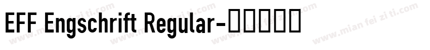 EFF Engschrift Regular字体转换